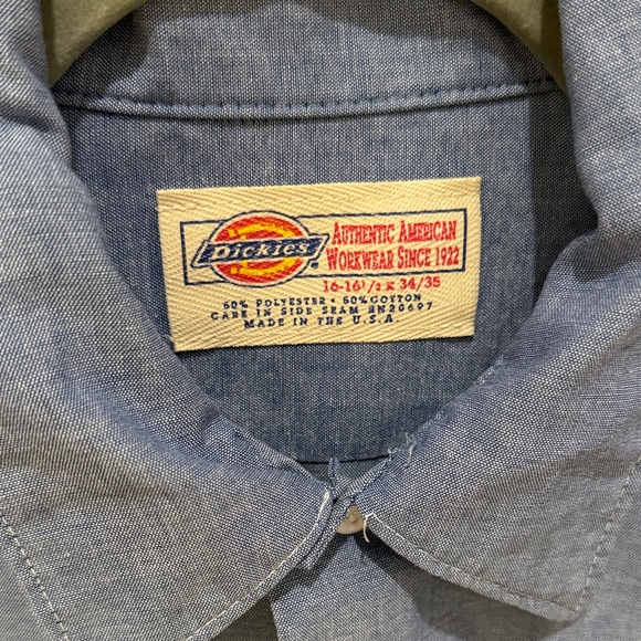 Vintage Dickies Chambray Button-Up Shirt - Picture 2 of 5